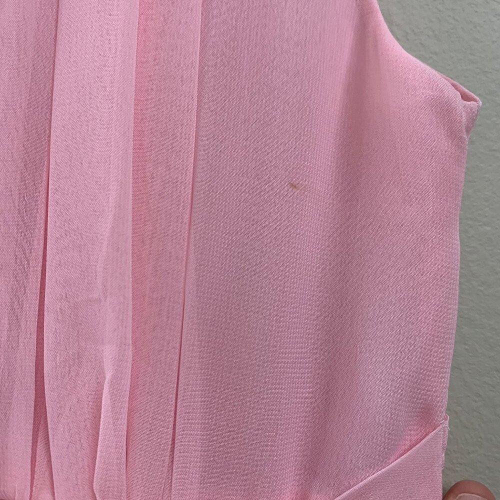 VICTORIA ROSE Pink Chiffon Dress Girls 4 4T Flower Detail Party Dress Fancy Girl - Picture 5 of 8